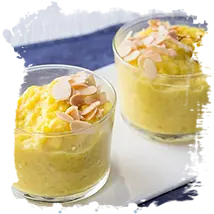 Dessert with saffron